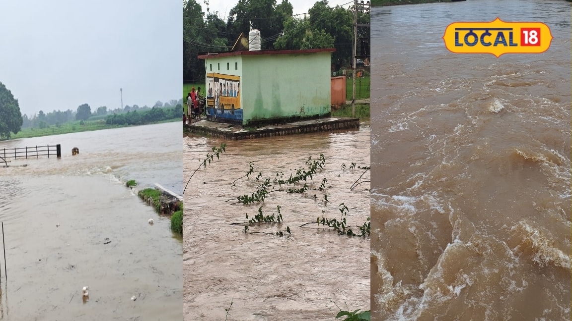 Mirzapur Flood: मिर्जापुर में बांध के खुले 6 गेट 10 गांवों की फसल जलमग्न एक दर्जन गांवों का संपर्क टूटा