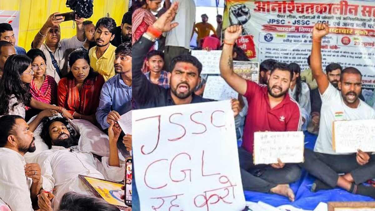 रांची में JPSC-JSSC प्रदर्शन के बीच गूंजा 'हैप्पी बर्थडे', फिर लाठी चार्ज