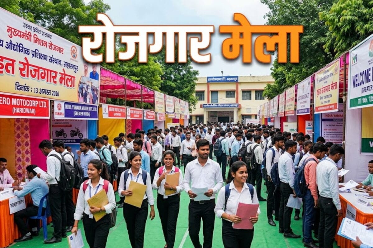 सहारनपुर में ITI पास युवाओं के लिए बड़ा मौका: 13 अगस्त को लगेगा भव्य रोजगार मेला, हीरो और यामाहा जैसी दिग्गज कंपनियां देंगी नौकरी