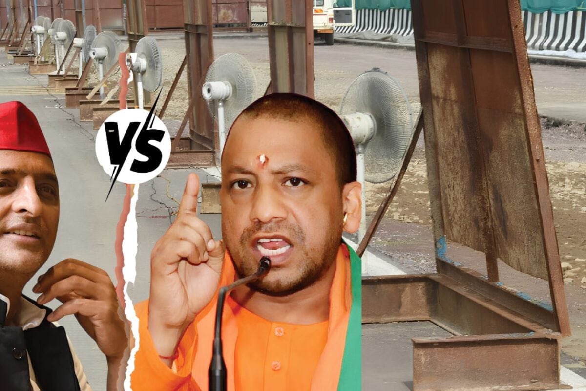 धंसता, ढहता, गिरता... लखनऊ-कानपुर एक्सप्रेसवे के पैच वर्क को सुखाने के लिए लगे पंखे, तो अखिलेश यादव ने ली चुटकी