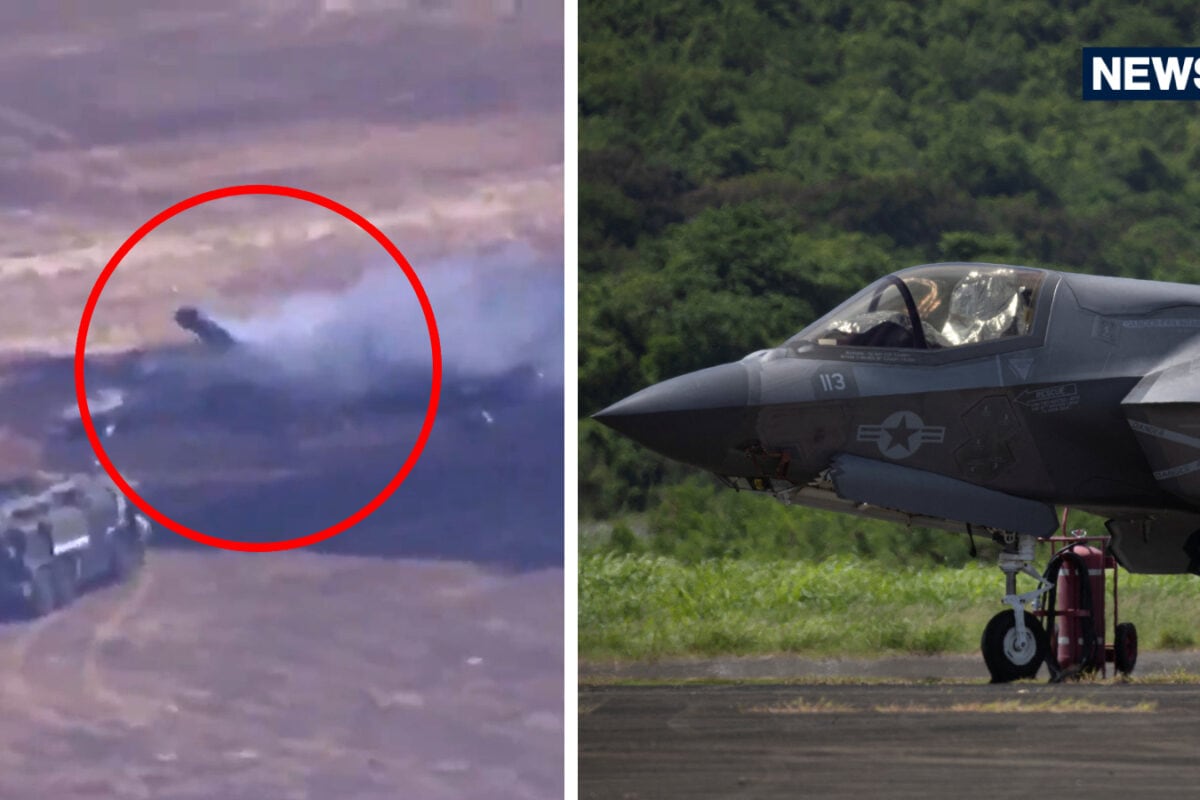 अमेरिका का शेर, रनवे पर ढेर! ईरान ने न शाहेद छोड़ा न फतह फिर भी F-35 फाइटर जेट क्रैश, दो टुकड़ों