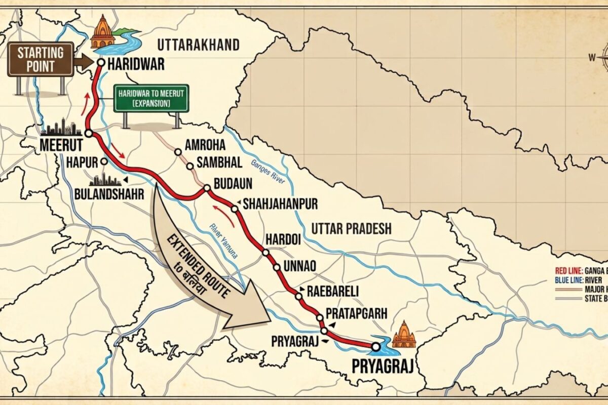 Ganga Expressway: 90 मिनट में मेरठ से हरिद्वार, 4 धाम का सफर भी होगा आसान
