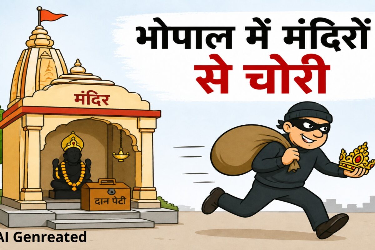 भोपाल में भगवान भी नहीं सुरक्षित, 3 महीने में 8 मंदिरों से मुकुट, दानपेटियां और लाखों का माल गायब