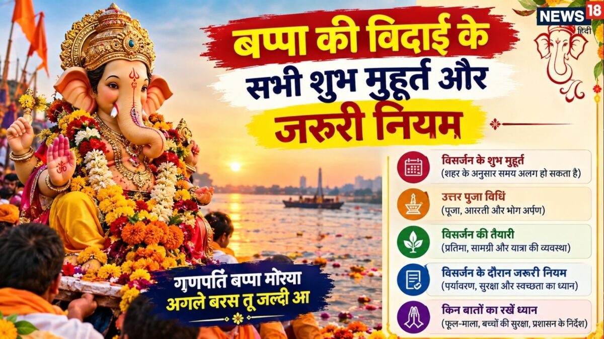 अनंत चतुर्दशी पर आज गणेश विसर्जन, जानें मुहूर्त