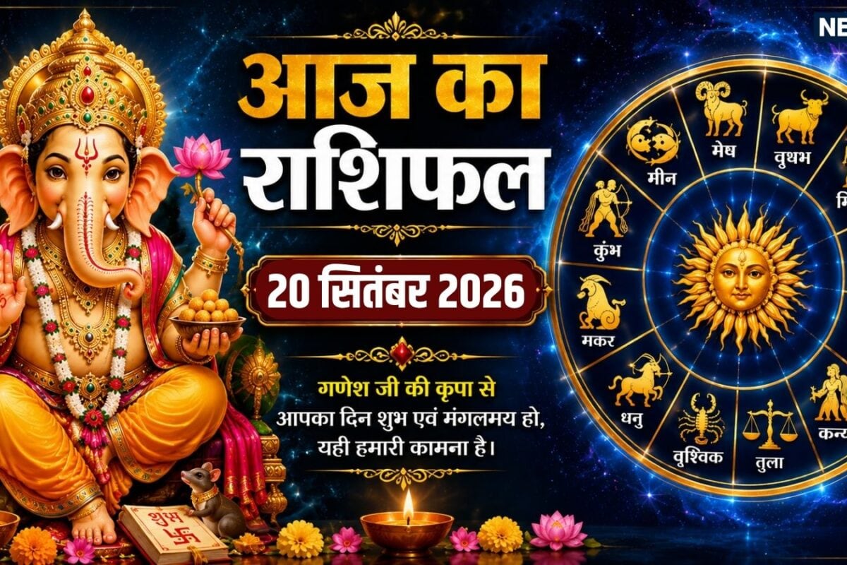 Aaj Ka Rashifal 20 September 2026: मिथुन कुंभ समेत 6 राशियों के लिए लाभदायक दिन परिवार के साथ बिताएंगे अच्छा दिन सिंह समेत 4 राशि वाले घरेलू खर्चों पर ध्यान दें! पढ़ें दैनिक राशिफल