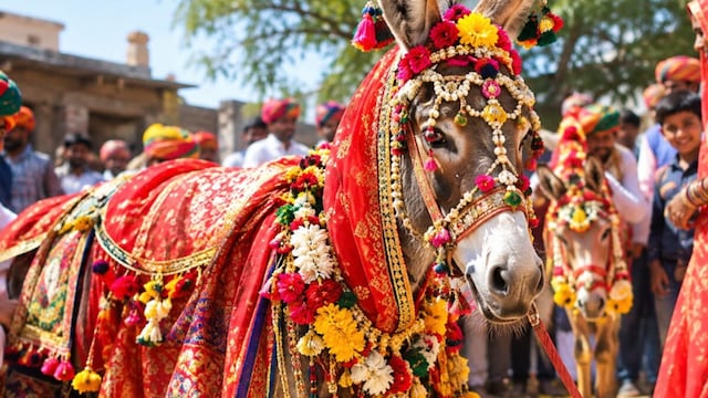 ‘इस गांव में त्योहार पर इंसानों की तरह सजाए जाते हैं गधे, अनोखा रूप देख लोग पुकारते हैं ‘दुल्हन’! ‘इस गांव में त्योहार पर इंसानों की तरह सजाए जाते हैं गधे, अनोखा रूप देख लोग पुकारते हैं ‘दुल्हन’!