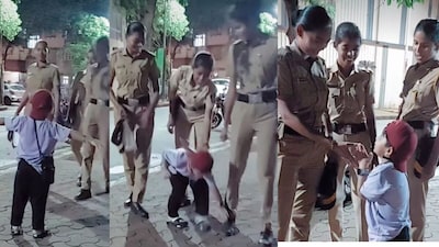 Child Salutes Female Police Officers, Touches Their Feet; Innocence Wins Hearts!