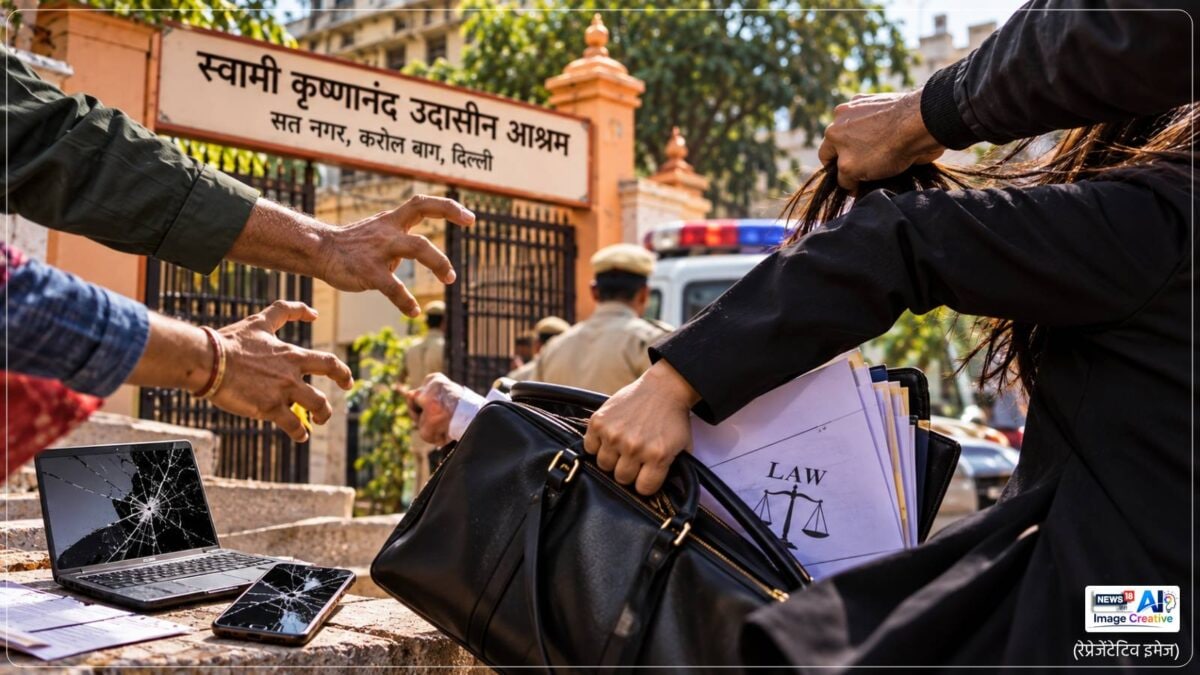 दिल्ली आश्रम में महिला वकील से मारपीट, बाल खींचने का आरोप
