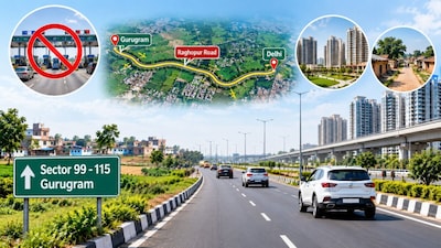 दिल्ली से सटे राघोपुर में बन रहे 2 किलोमीटर लंबे रोड से हजारों परिवारों को राहत मिलेगी. (एआई की मदद से बनाई गई तस्वीर)