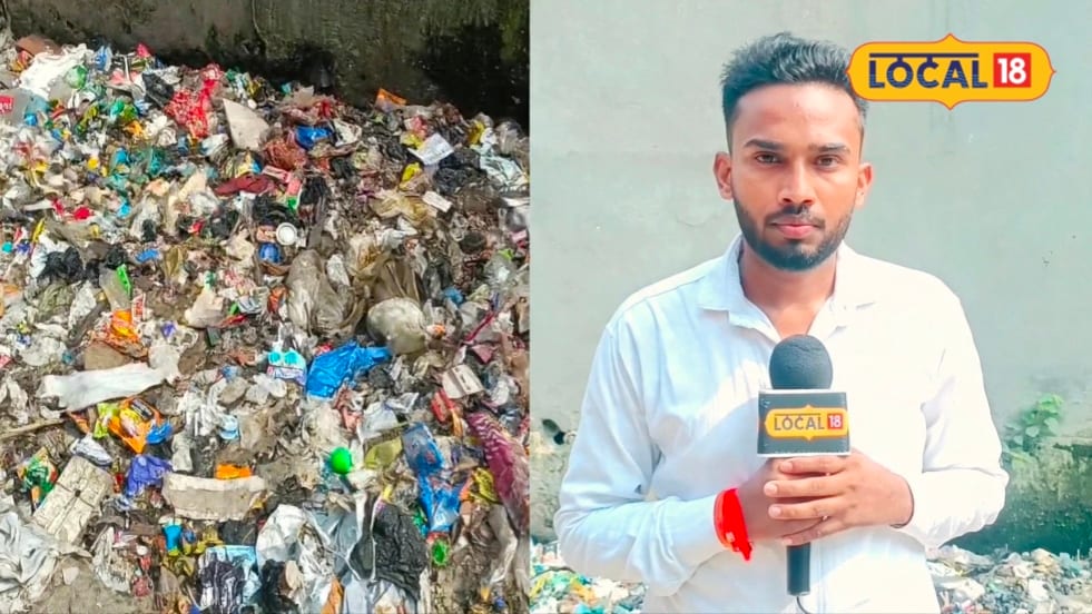 स्मार्ट सिटी मुरादाबाद के कोठीवाल में गंदगी से नाले चोक महीनों बाद कूड़ा उठाता है नगर निगम बदबू से स्थानीय परेशान