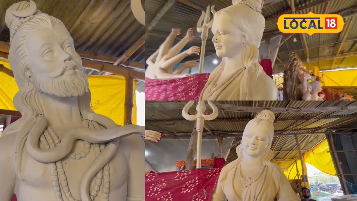 आजमगढ़ में मूर्तिकार अमरजीत सिंह ने इंस्टाग्राम देखकर बनाई शिव-पार्वती की अनोखी प्रतिमा 15 दिन में किया तैयार खूब हो रही चर्चा