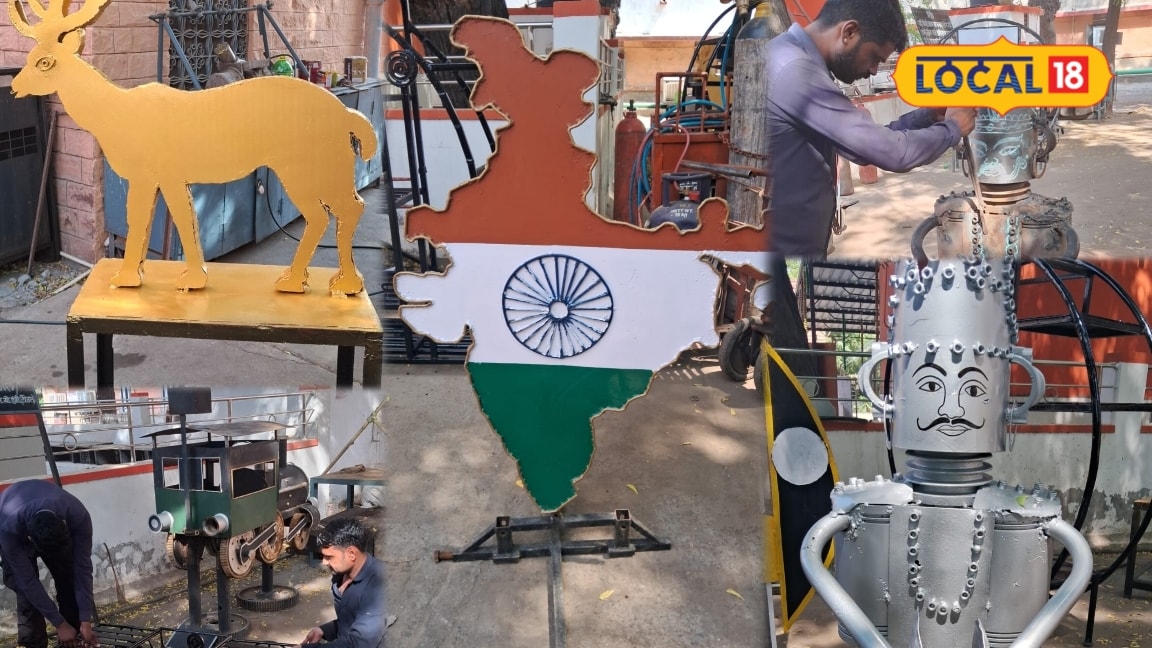 Railway Staff Transform Scrap Waste Into Striking Sculptures in Jodhpur