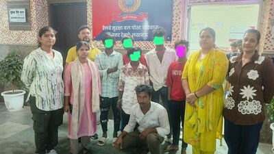 नाबालिग बच्चों के साथ पकड़ा गया तस्कर.