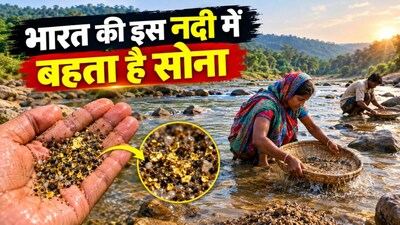 इस नदी  में बहता है सोना(फोटो: Ai Generated Image)