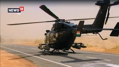 बीकानेर में NH-911 पर सेना की लैंडिंग ड्रिल, हेलिकॉप्टरों ने भरी उड़ान