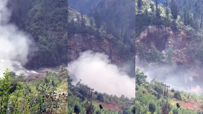 शिमला के चिड़गांव में भीषण लैंडस्लाइड.