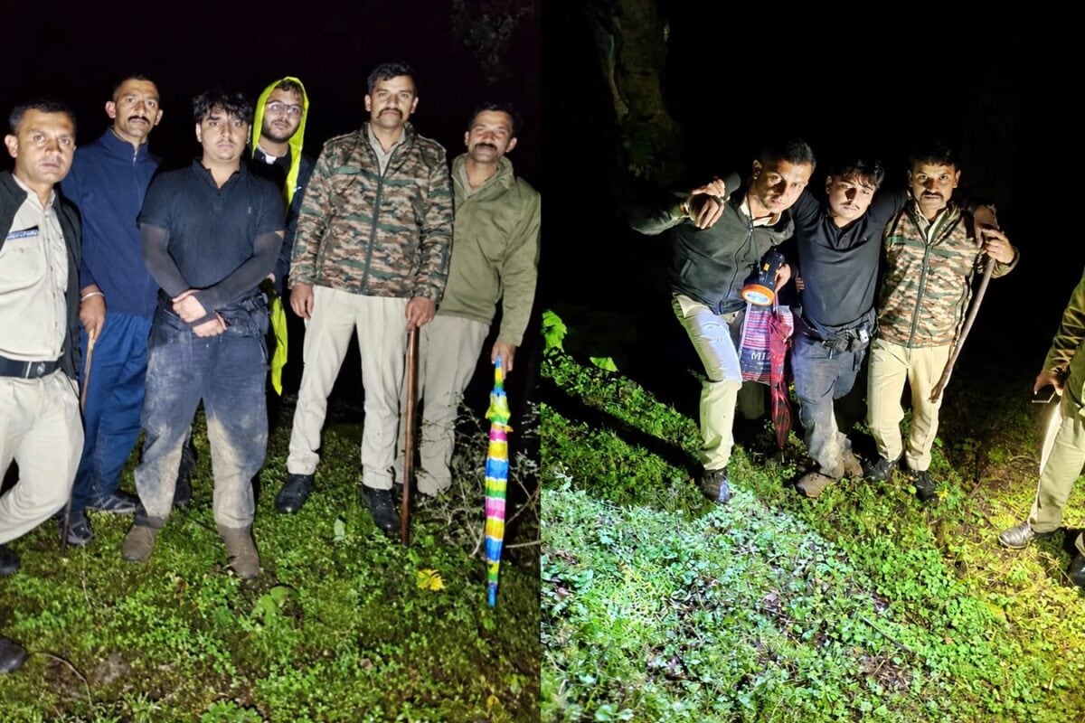 हिमाचल के चूड़धार के जंगलों में रास्ता भटक पति पत्नी समेत चार श्रद्धालु पुलिस ने सारी रात की तलाश और किया रेस्क्यू