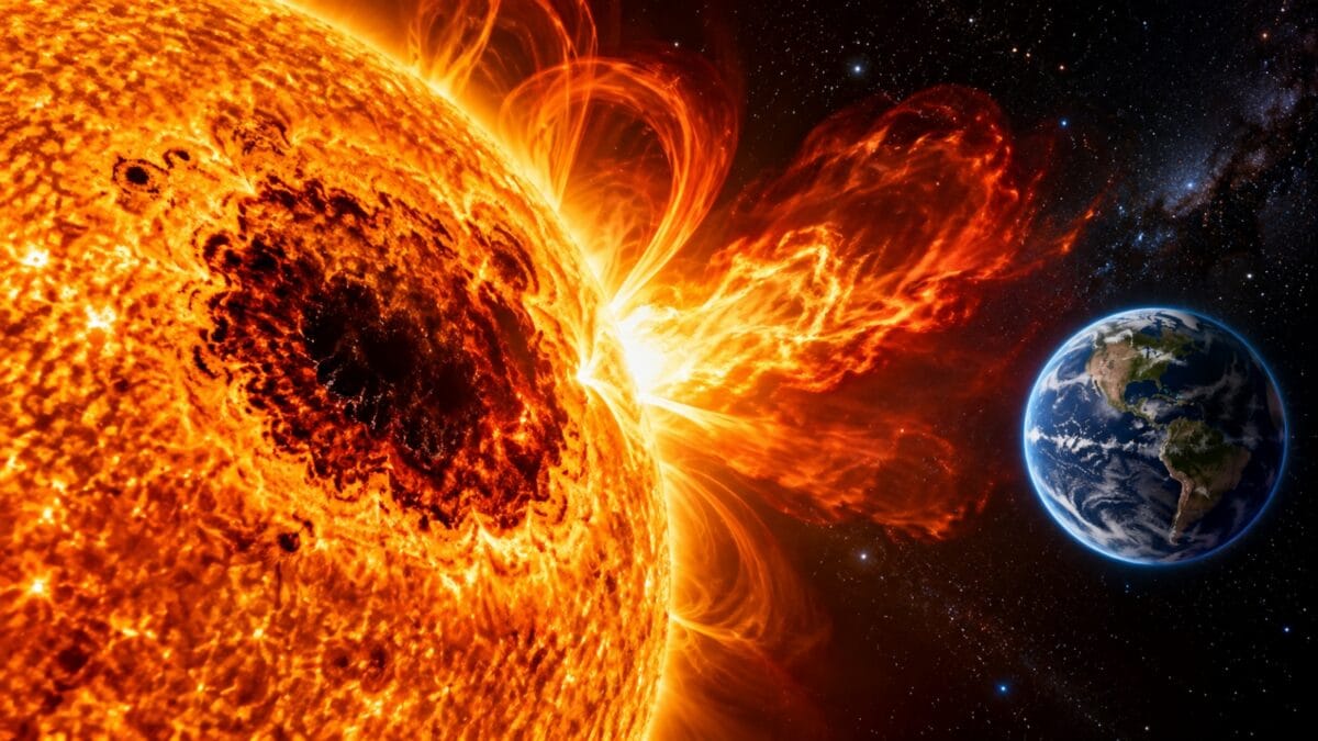 सूरज पर धरती से 40 गुना बड़ा सनस्पॉट, सुपरफ्लेयर का खतरा