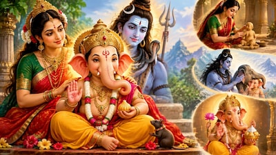 आदि गणेश की कहानी और जन्म कथा जानिए (Image-AI generated)