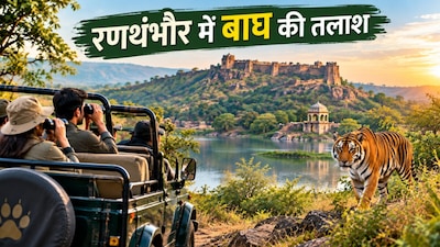 रणथंभौर टाइगर रिजर्व सफारी कैसे करें (Image-AI generated)