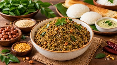 कढ़ी पत्ता चटनी: आसान सूखी चटनी रेसिपी  (इमेज AI)
