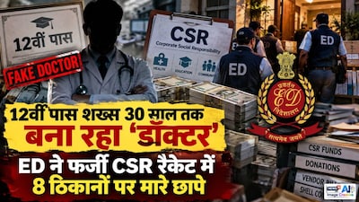 फर्जी सीएसआर डोनेशन रैकेट मामले में ईडी ने आठ ठिकानों में रेड की है. (एआई इमेज)