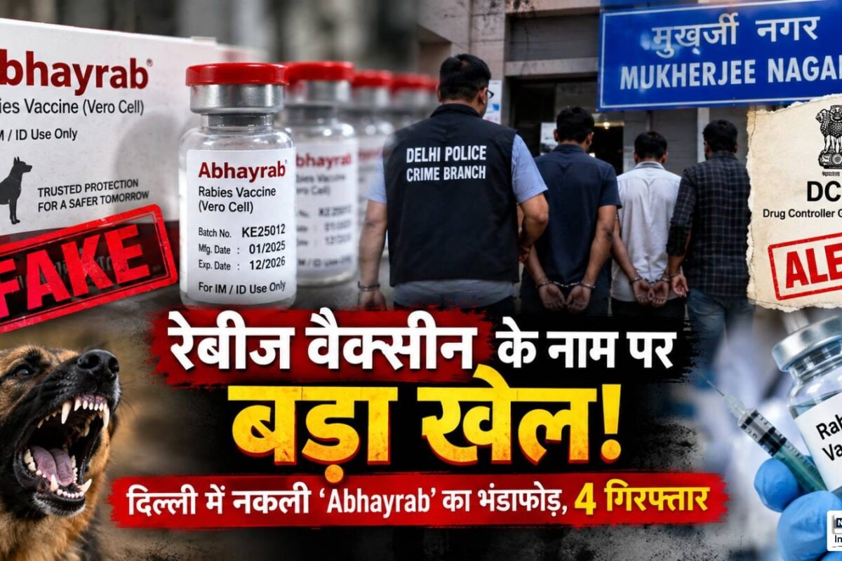 रेबीज वैक्सीन के नाम पर खेल! मुखर्जी नगर से जब्‍त हुआ नकली ‘Abhayrab’ का जखीरा, DCGI ने जारी किया अलर्ट