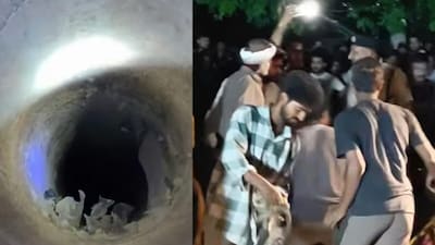 ढाई साल की बच्ची खेलते समय 200 फीट गहरे खुले बोरवेल में गिर गई. 