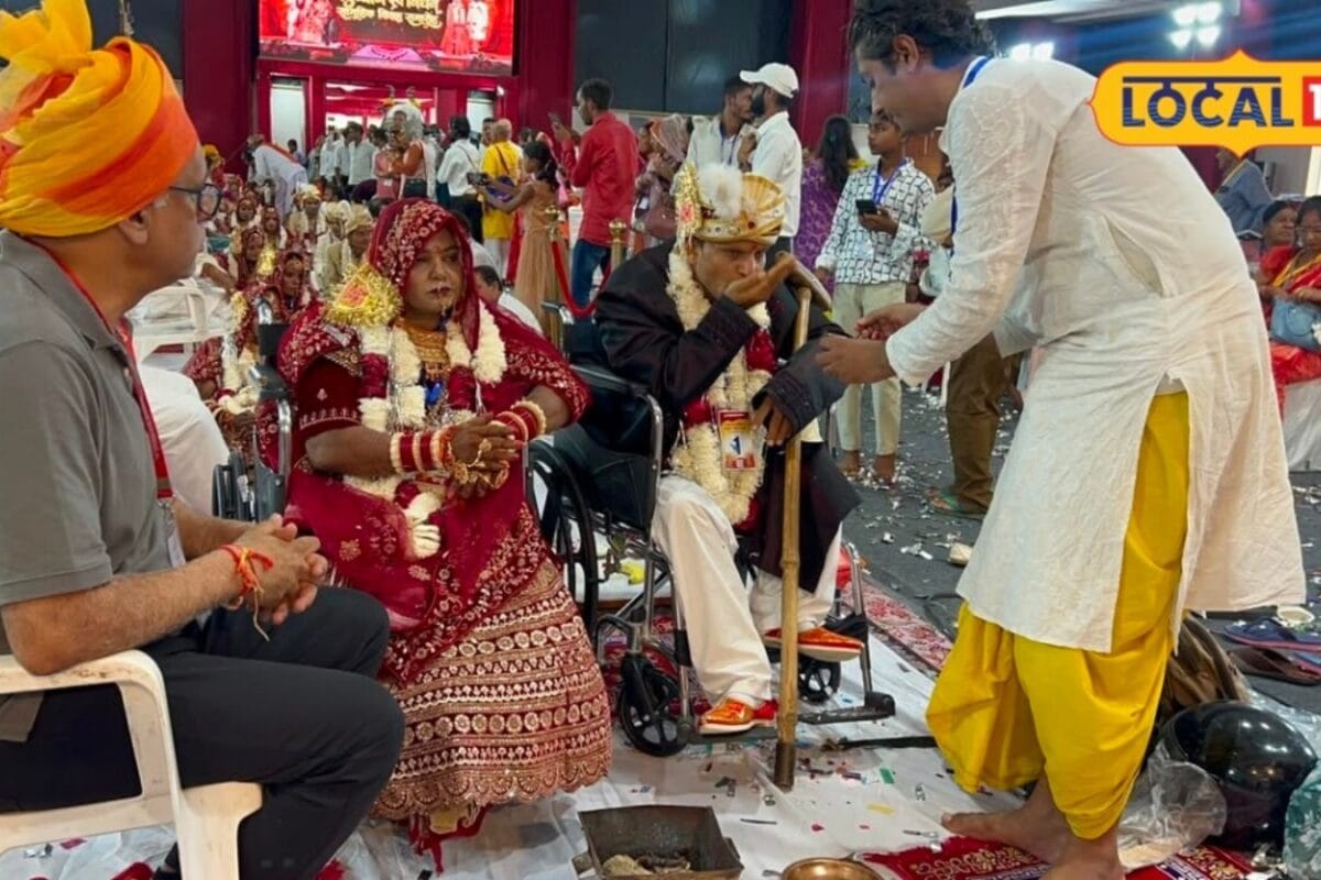 दिव्यांगता नहीं रोक पाई सपनों की डोली 50 जोड़ों ने थामा एक-दूसरे का हाथ वैदिक मंत्रोच्चार के बीच हुआ विवाह