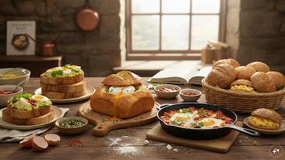 No More Breakfast Worries! Make 5 Quick Egg and Bread Recipes in 15 Minutes.
