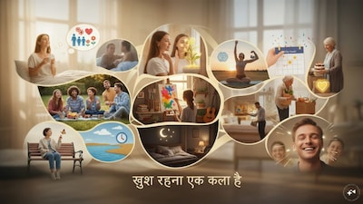 जानिये खुश रहने के ये अनमोल मंत्र. Image AI