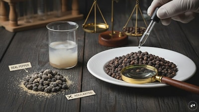 Beware of Adulterated Black Pepper! Gum-Maida Mix Found; Learn How to Spot the Real Spice.