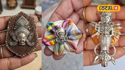 मां दुर्गा की आकृति वाले खास ब्रोच  