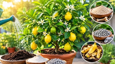 नींबू के पौधे में ज्यादा फूल और फल कैसे लाएं (इमेज AI)