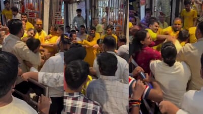 कानपुर आनंदेश्वर मंदिर में मारपीट