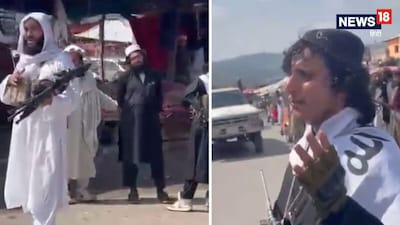 पाकिस्तान में धमकी देते दिखे हथियारबंद लोग.
