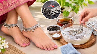 चांदी की पाजेब कैसे साफ करें? 3 आसान घरेलू तरीके (इमेज AI)