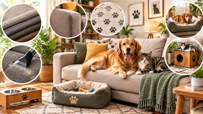 Pet Friendly Furniture: बाल और पंजों से बचाएं फर्नीचर (Image-AI generated)