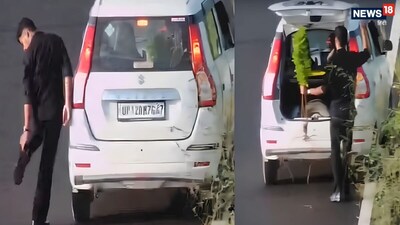 गमला चोरी का वीडियो वायरल.