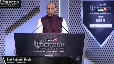 DefCon 2026 में राजनाथ सिंह ने बताया कि भारत का रक्षा बजट 2.5 लाख करोड़ से बढ़कर 7.5 लाख करोड़ रुपए हुआ.