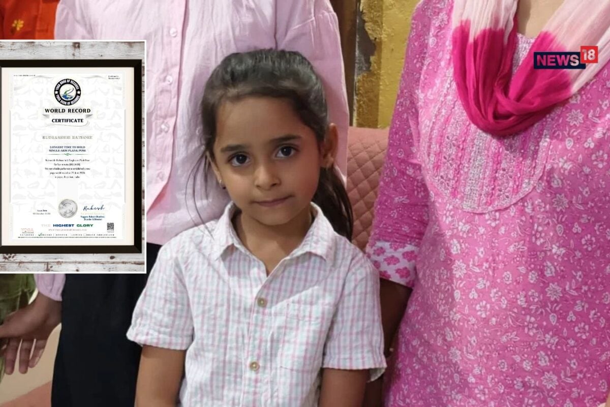 Six-Year-Old Rudranshi Rathore Sets World Record with Four-Minute Single-Arm Plank