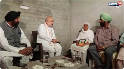 अमित शाह ने पंजाब में ड्रग्स के खिलाफ लड़ने वाले विक्रमजीत के परिवार से मुलाकात की. (आईएएनएस)