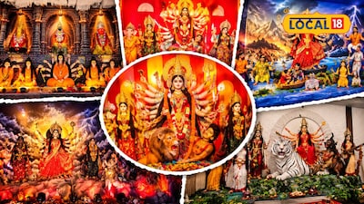Bilaspur Durga Puja Pandals: Stationery art and Nepal disaster themes amaze devotees