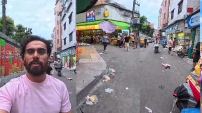 चीन में हर तरफ दिखा कूड़ा-कचरा(फोटो:Instagram-@pranavkarad)