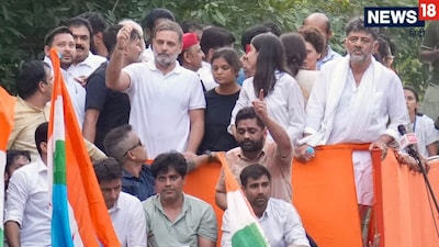 बीजेपी ने एक वायरल वीडियो के आधार पर आरोप लगाया कि राहुल गांधी ने भीड़ के बीच शिवकुमार को पीछे धकेल दिया.