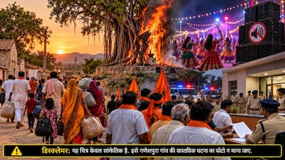 साबरकांठा के गणेशपुरा में भड़का तनाव, 75 हिंदू परिवारों ने दी गांव से पलायन की चेतावनी. (AI Generated Image)