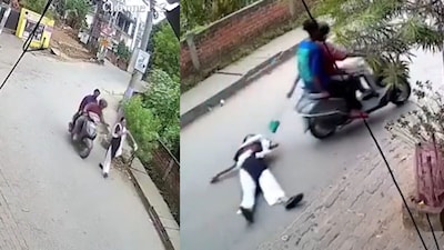 गुवाहाटी में बैग छीनने की कोशिश के दौरान दो बदमाशों ने महिला को स्कूटी से करीब 50 मीटर तक घसीट दिया.