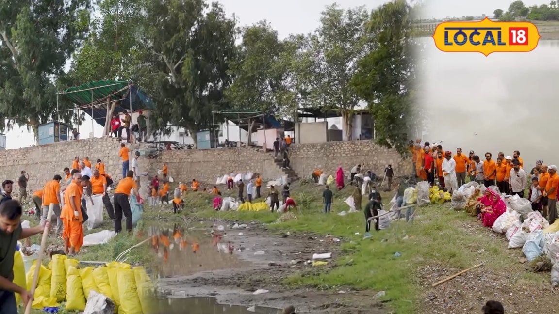 पाली के ऐतिहासिक लोर्डिया तालाब में जीवराज श्रीमाली के नेतृत्व में विशाल सफाई अभियान