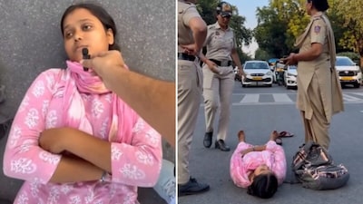 महिला अपनी जिद्द पर अड़ी रही.