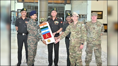 General Dhiraj Seth, Chief of the Army Staff (COAS), flagged in members of the Joint Indo-Argentine Army Mountaineering Expedition in New Delhi